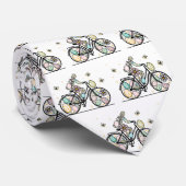 Pattern Easter Bicycle Design Stropdas (Opgerold)
