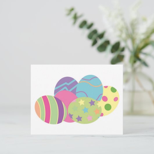 Pattern Easter Eggs Feestdagenkaart (Staand voorkant)