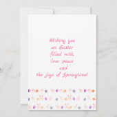 Pattern Easter Photo Holiday Kaart (Achterkant)