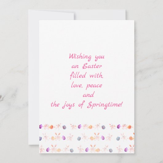 Pattern Easter Photo Holiday Kaart (Achterkant)