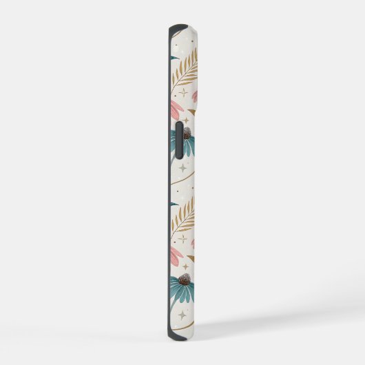 Pattern Echineceas Glitter iPhone 15 Case (Rechterkant)
