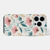 Pattern Echineceas Glitter iPhone Hoesje (Achterkant horizontaal)