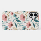 Pattern Echineceas Glitter iPhone Hoesje (Achterkant horizontaal)