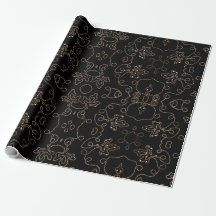 Pattern Elegant gold embellishing on black Wrapp