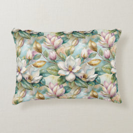 Pattern Elegant Magnolia Flowers Accent Kussen