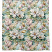 Pattern Elegant Magnolia Flowers Douchegordijn (Voorkant)