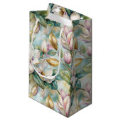 Pattern Elegant Magnolia Flowers Klein Cadeauzakje (Voorkant Gekanteld)