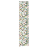 Pattern Elegant Magnolia Flowers Korte Tafelloper (Voorkant)
