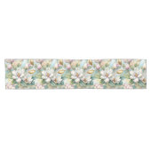 Pattern Elegant Magnolia Flowers Korte Tafelloper (Horizontaal)