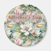 Pattern Elegant Magnolia Flowers Magneet (Voorkant)