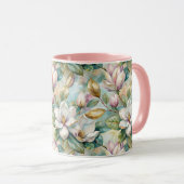 Pattern Elegant Magnolia Flowers Mok (Voorkant rechts)