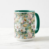 Pattern Elegant Magnolia Flowers Mok (Voorkant rechts)