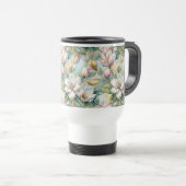 Pattern Elegant Magnolia Flowers Reisbeker (Voorkant rechts)