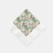 Pattern Elegant Magnolia Flowers Servet (Hoek)