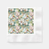 Pattern Elegant Magnolia Flowers Servet (Voorkant)