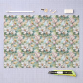 Pattern Elegant Magnolia Flowers Tissuepapier (Craft)