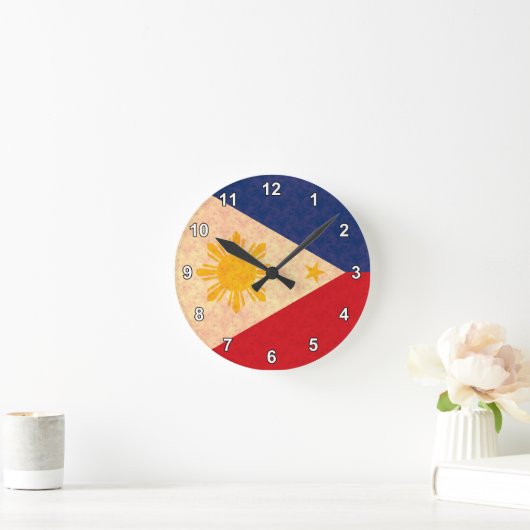  Pattern Filipino Flag Ronde Klok (Huis)
