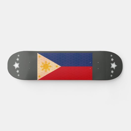 Pattern Filipino Flag Skateboard (Horizontaal)