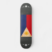Pattern Filipino Flag Skateboard (Voorkant)
