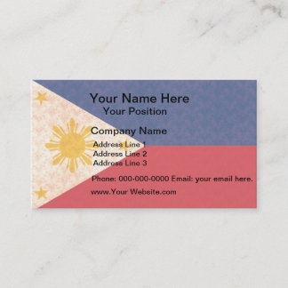 Pattern Filipino Flag Visitekaartje