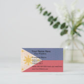  Pattern Filipino Flag Visitekaartje (Staand voorkant)