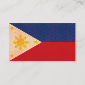 Pattern Filipino Flag Visitekaartje (Achterkant)