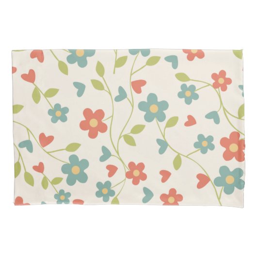 Pattern Floral Pillow Hoesje Kussensloop (Voorkant)