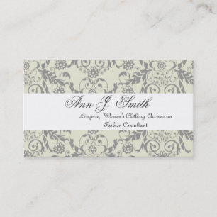Pattern Floral Subtle Mode Boutique Consultant Visitekaartje