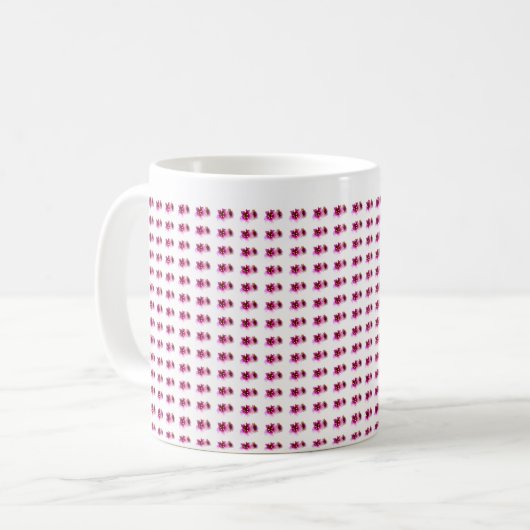 Pattern Flower jGibney The MUSEUM Zazzle Koffiemok (Voorkant links)