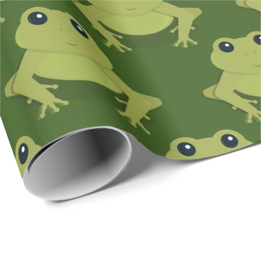 Pattern Frog Animal Cadeaupapier (Rol Hoek)