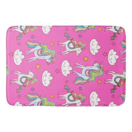Pattern Funny Unicorn Cute Badmat (Voorkant)