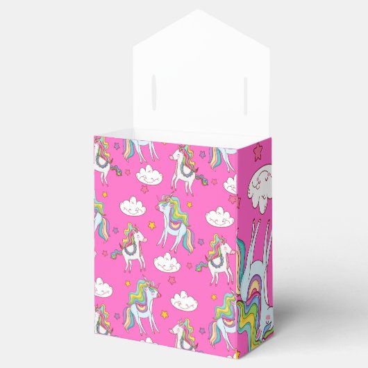 Pattern Funny Unicorn Cute Bedankdoosjes (Geopend)