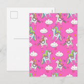 Pattern Funny Unicorn Cute Feestdagenkaart (Voorkant / Achterkant)
