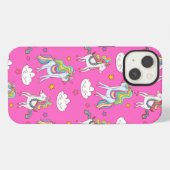 Pattern Funny Unicorn Cute iPhone Hoesje (Achterkant horizontaal)