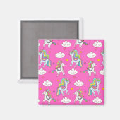 Pattern Funny Unicorn Cute Magneet (Voorkant / Achterkant)