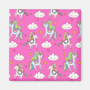 Pattern Funny Unicorn Cute Magneet