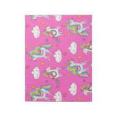 Pattern Funny Unicorn Cute Notitieblok (Linkerzijde)
