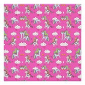 Pattern Funny Unicorn Cute Perfect Poster (Voorkant)