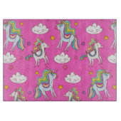 Pattern Funny Unicorn Cute Snijplank (Voorkant)