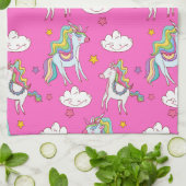 Pattern Funny Unicorn Cute Theedoek (Gevouwen)