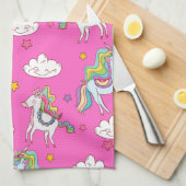 Pattern Funny Unicorn Cute Theedoek (Quarter Fold)