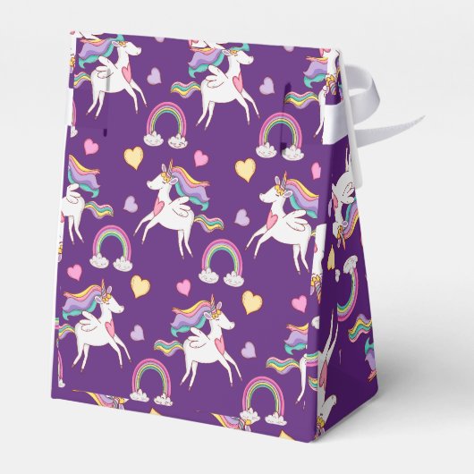 Pattern Funny Unicorn Magic Horse Cute Bedankdoosjes (Achterkant)
