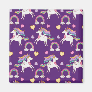 Pattern Funny Unicorn Magic Horse Cute Magneet