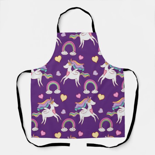 Pattern Funny Unicorn Magic Horse Cute Schort (Voorkant)