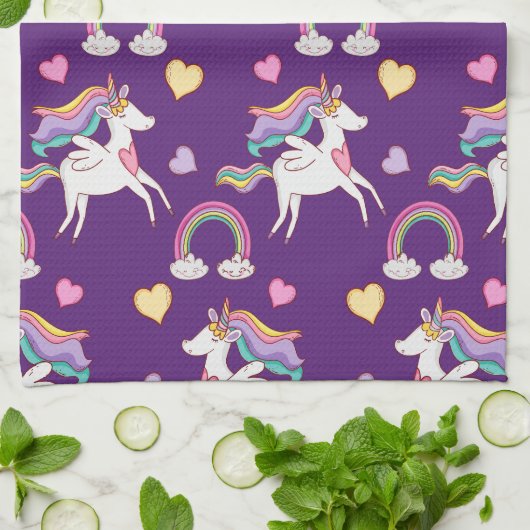 Pattern Funny Unicorn Magic Horse Cute Theedoek (Gevouwen)