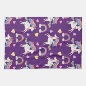Pattern Funny Unicorn Magic Horse Cute Theedoek (Horizontaal)