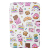 Pattern Funny Unicorn Magic Rainbow Cute Badmat (Voorkant Verticaal)