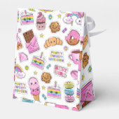 Pattern Funny Unicorn Magic Rainbow Cute Bedankdoosjes (Achterkant)