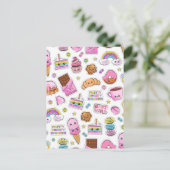 Pattern Funny Unicorn Magic Rainbow Cute Feestdagenkaart (Staand voorkant)