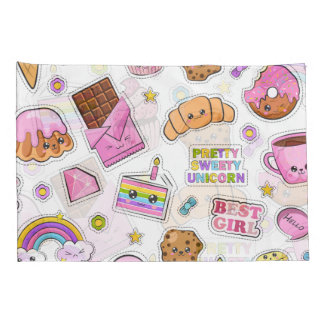 Pattern Funny Unicorn Magic Rainbow Cute Kussensloop